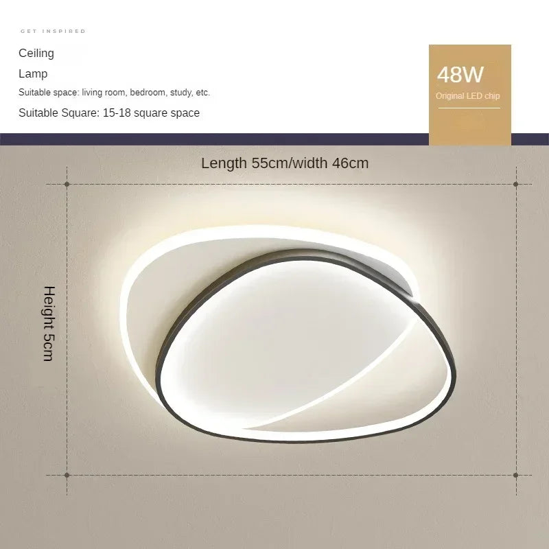 55 cm Modern Ceiling Light With Interlaced Lines