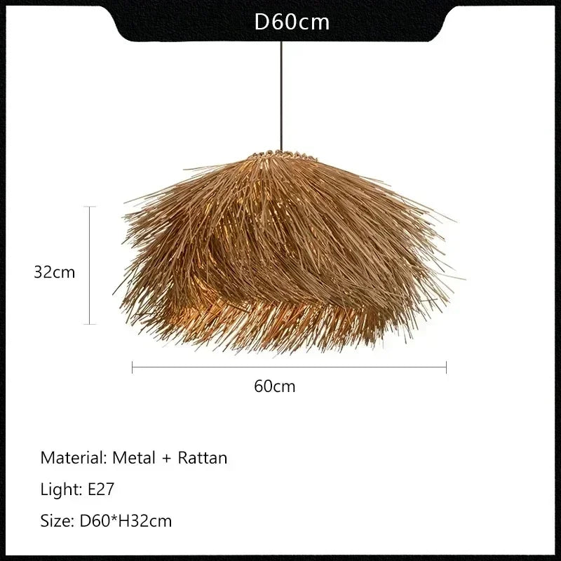Handwoven Rattan Hanging Ceiling Lights