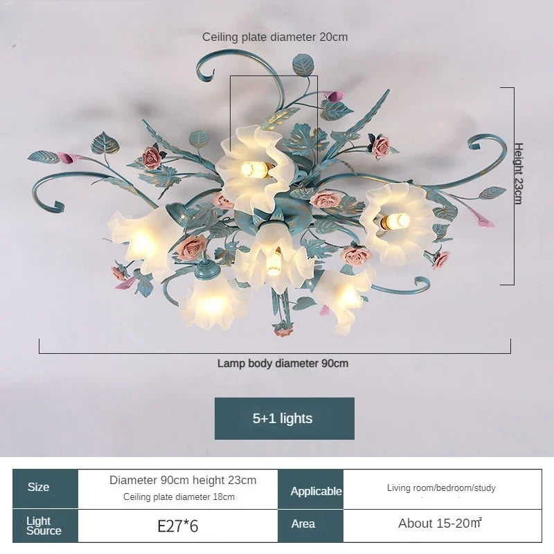 Rose Flower Ceiling Light