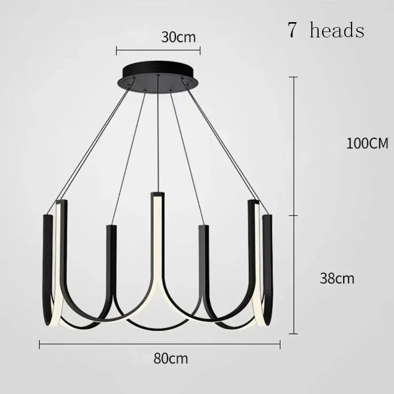 7 Head Modern Ceiling Light Chandelier for Modern Home Decor