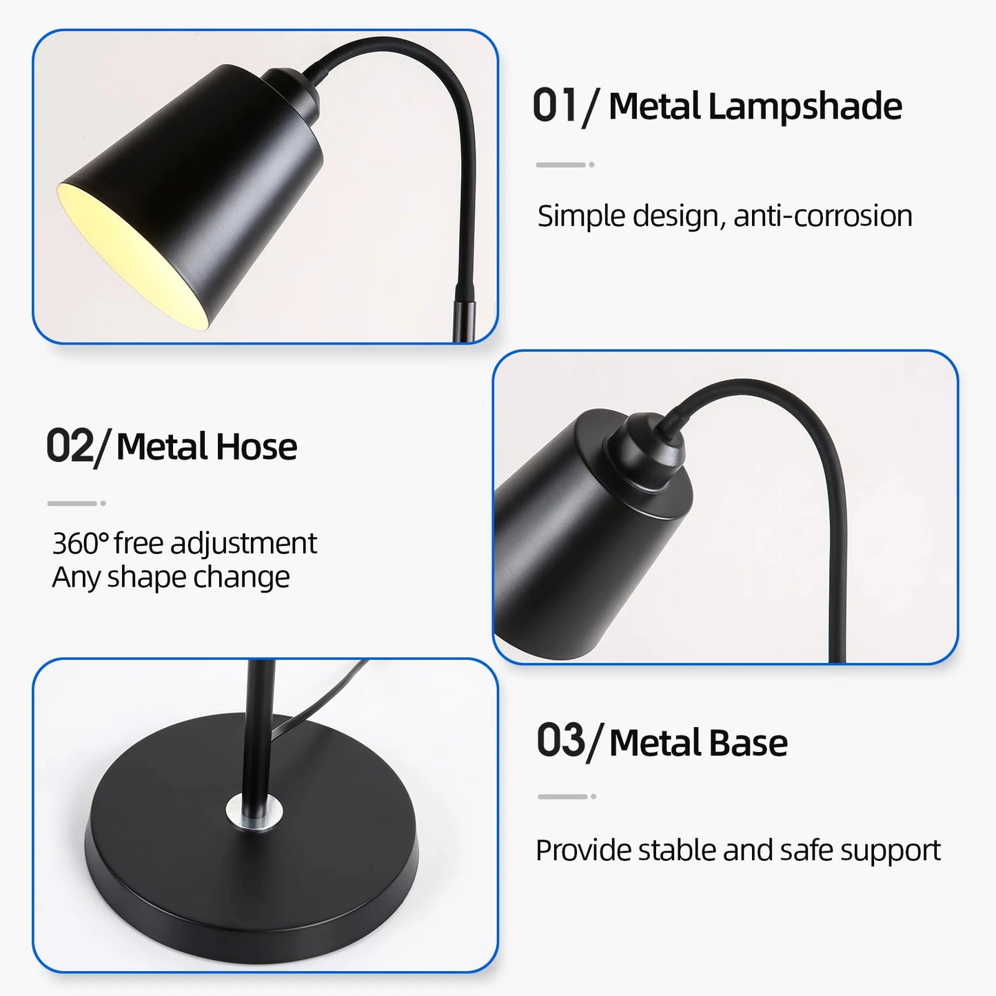 Adjustable LED Gooseneck Floor Lamp for Living Room