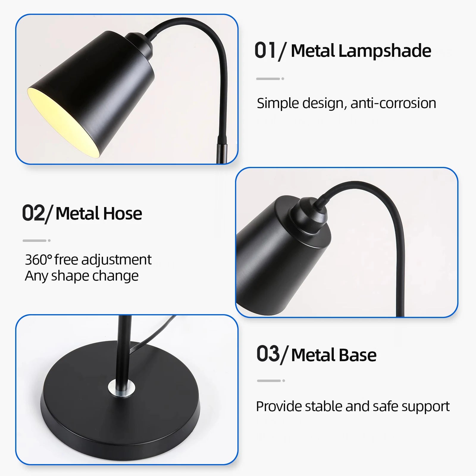 Adjustable LED Gooseneck Floor Lamp for Living Room