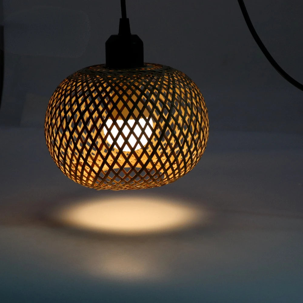 Bamboo Pendant Lamp Natural Rattan Chandeliers