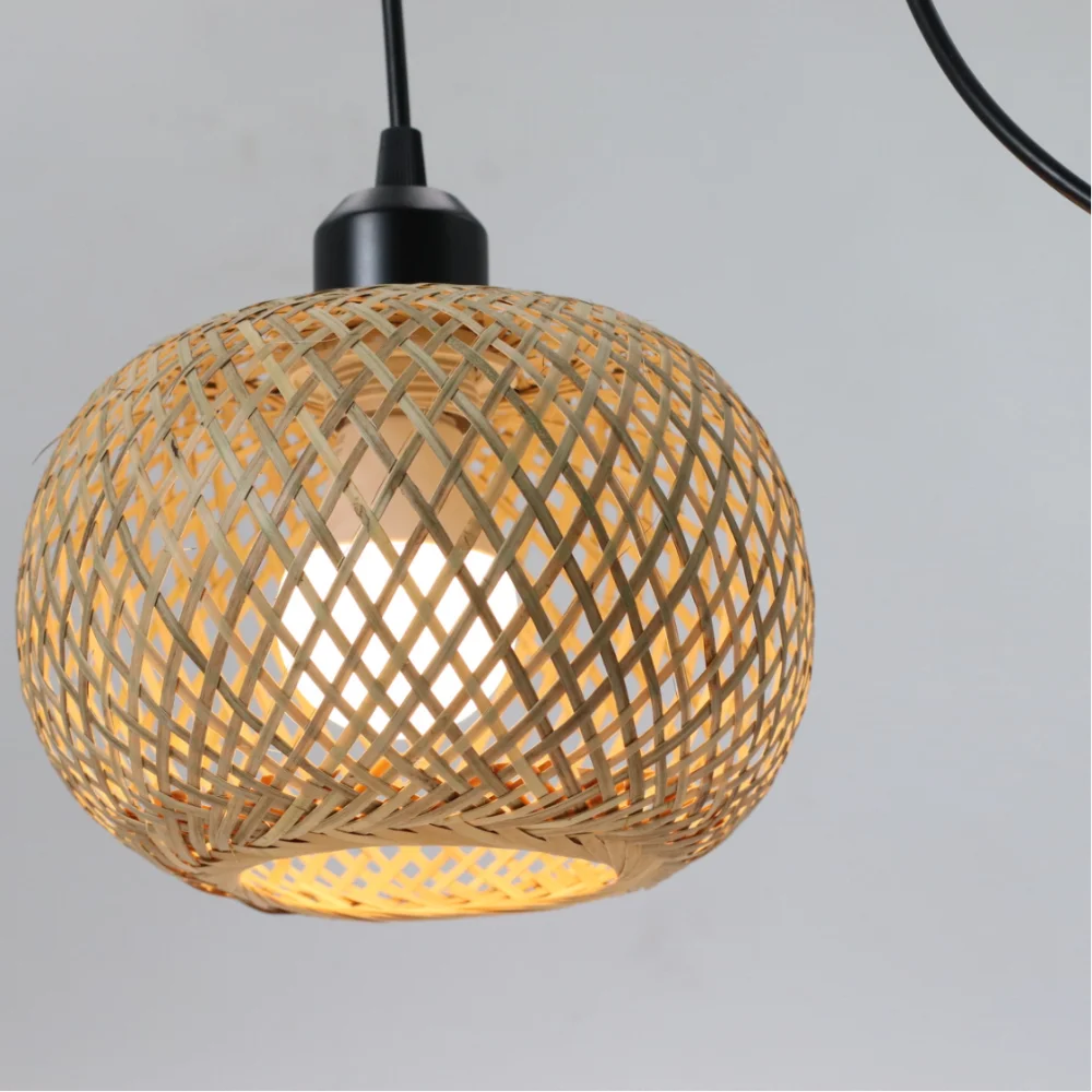 Bamboo Pendant Lamp Natural Rattan Chandeliers