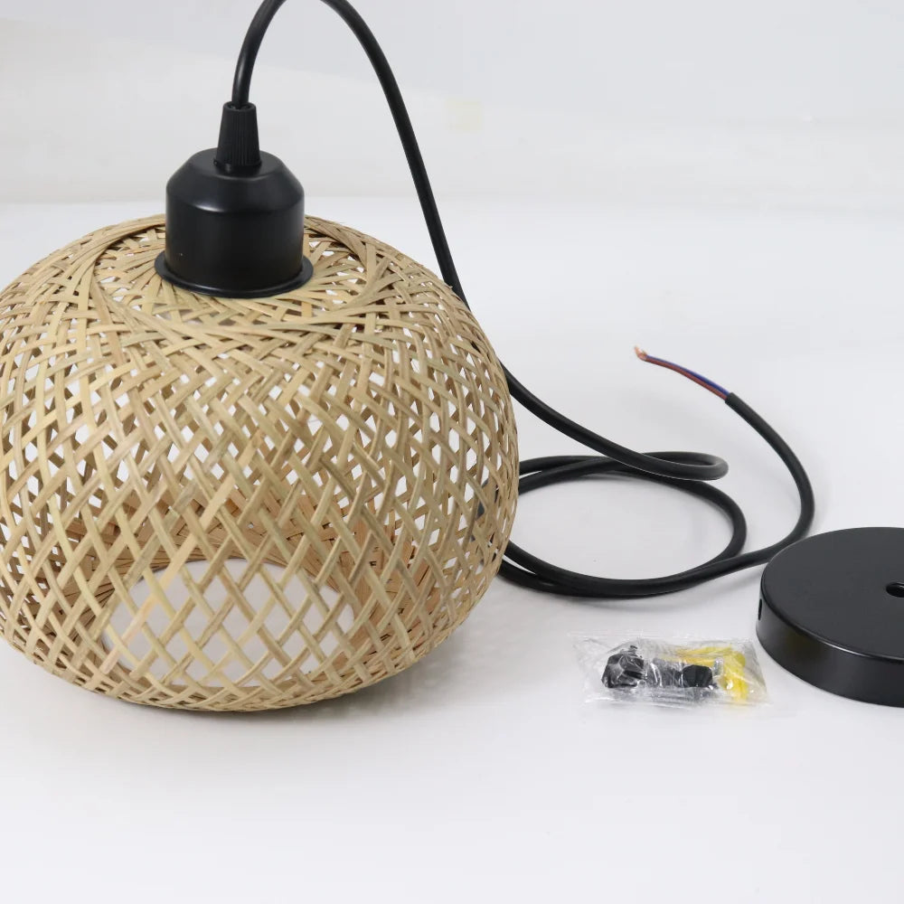 Bamboo Pendant Lamp Natural Rattan Chandeliers