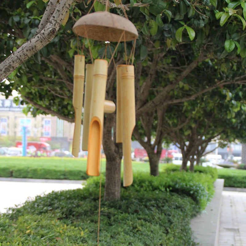 Bamboo Wind Chimes Wooden Wind Chimes Bamboo and Coconut Wind Chimes