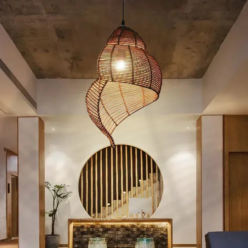 Handmade Bamboo Pendant Lamp for Hallway