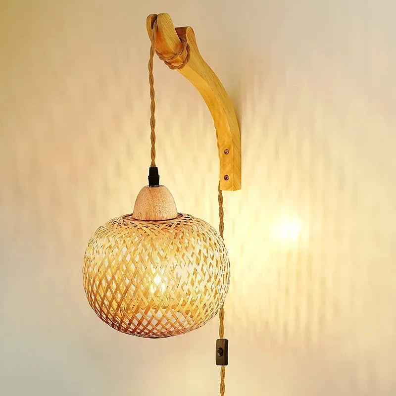 Bamboo Wall Lantern