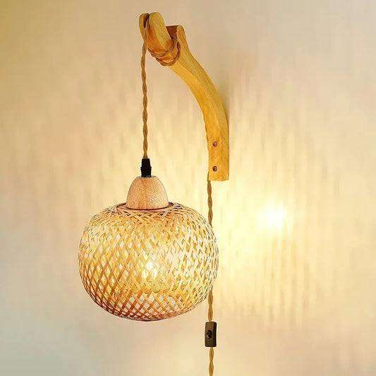 Bamboo Wall Lantern