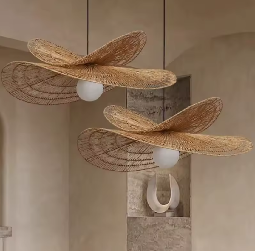Bamboo Wicker Ceiling Light Chandelier