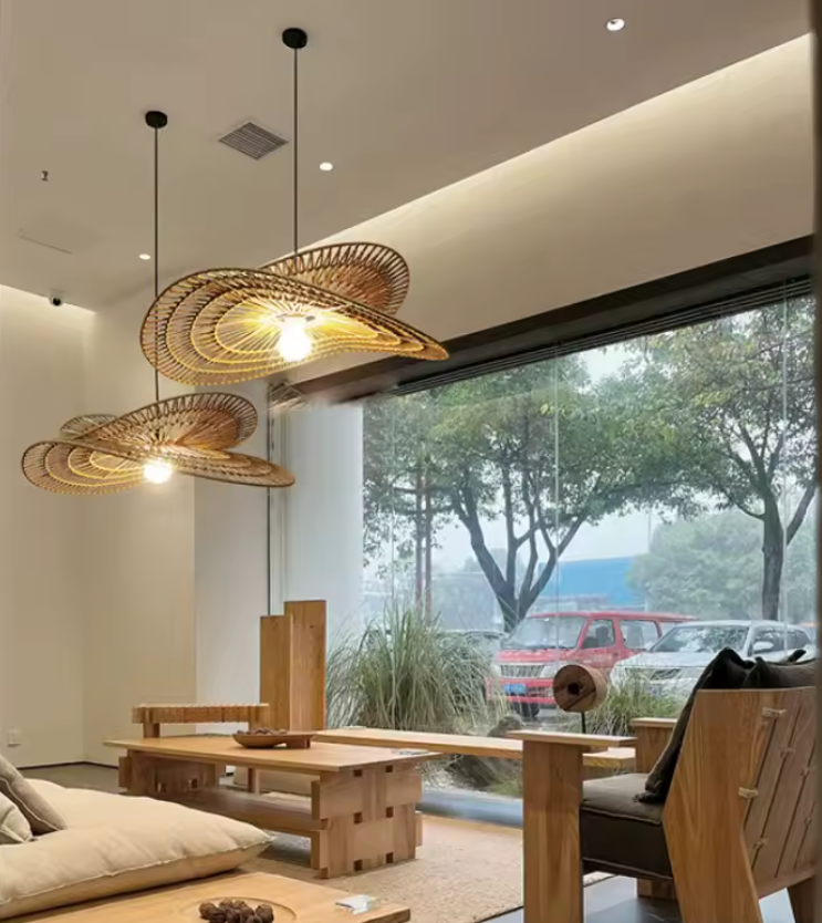 Bamboo Wicker Ceiling lights