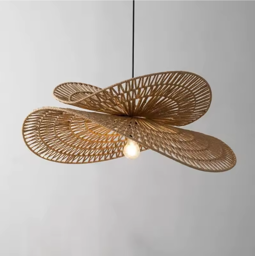 Bamboo Wicker Chandelier