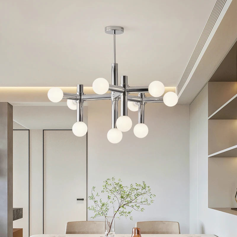 Bauhaus Silver Ceiling Lamp Dining Room