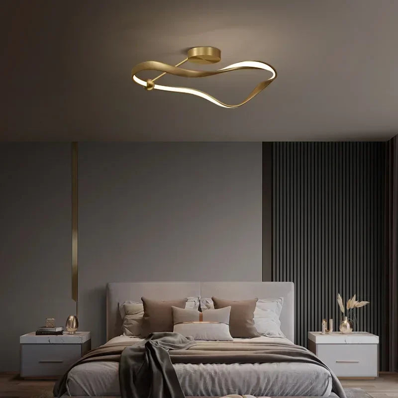 Bedroom Modern Ceiling Lights In Gold