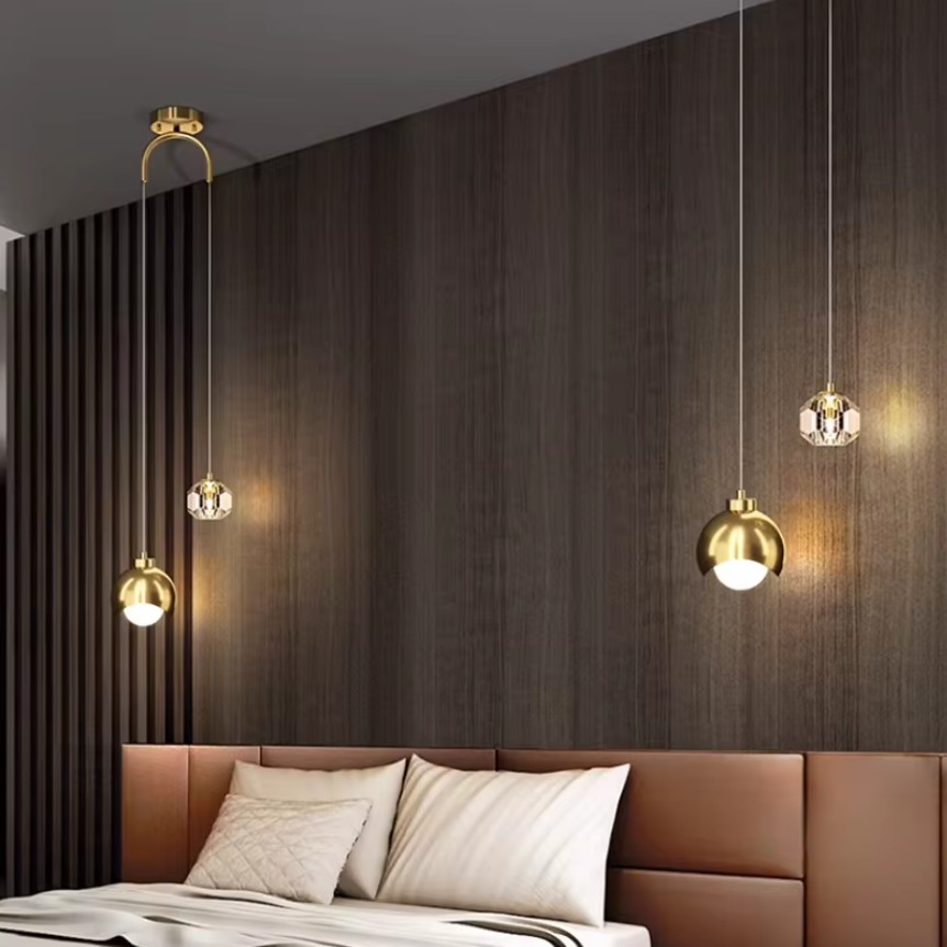 Gold Bedside Pendant Lights