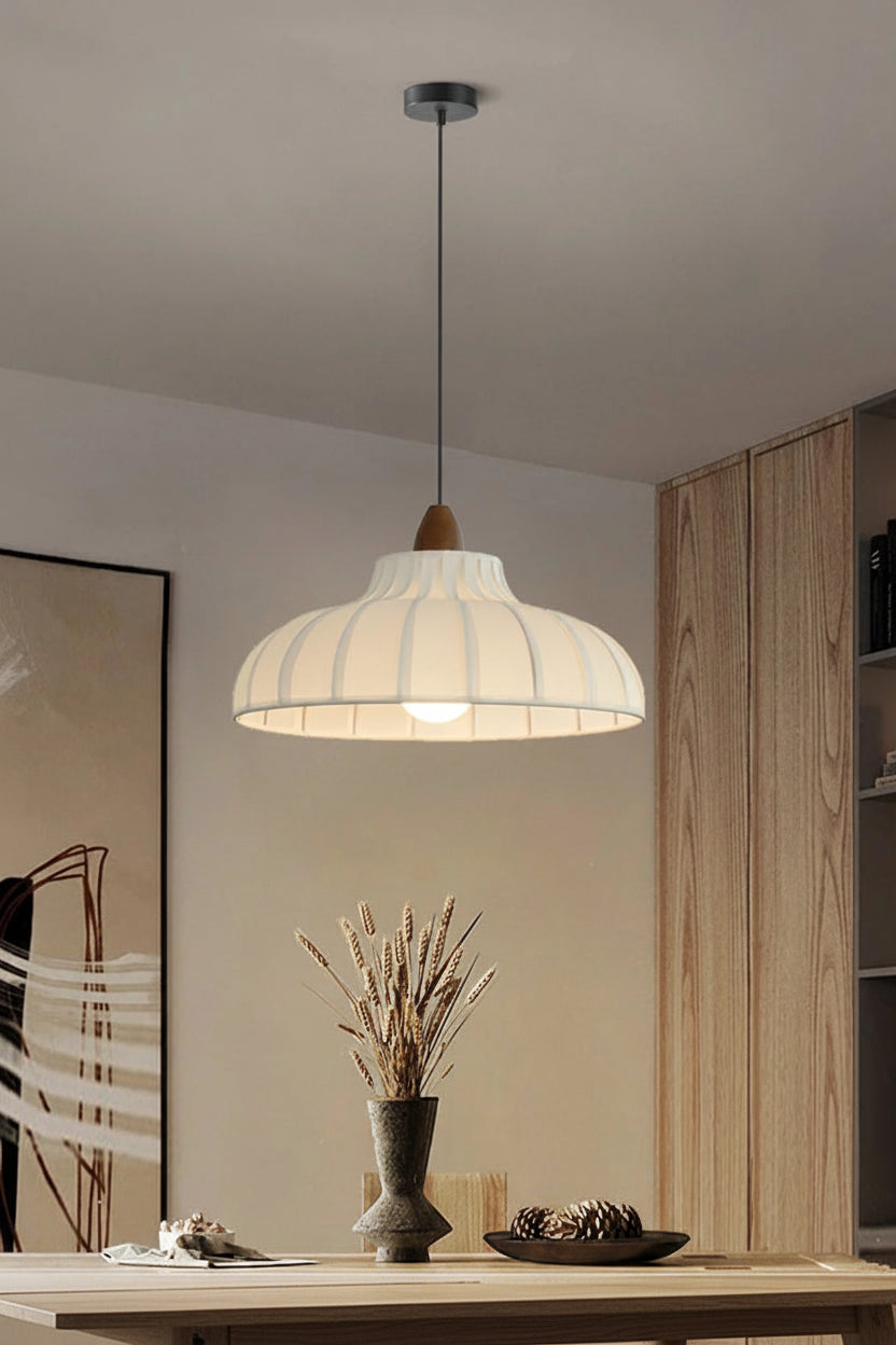 Beige Fabric Pendant Lights