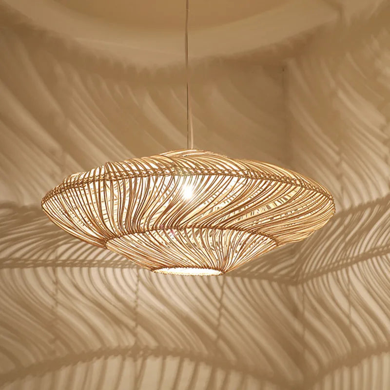 Rattan Lamp Beige