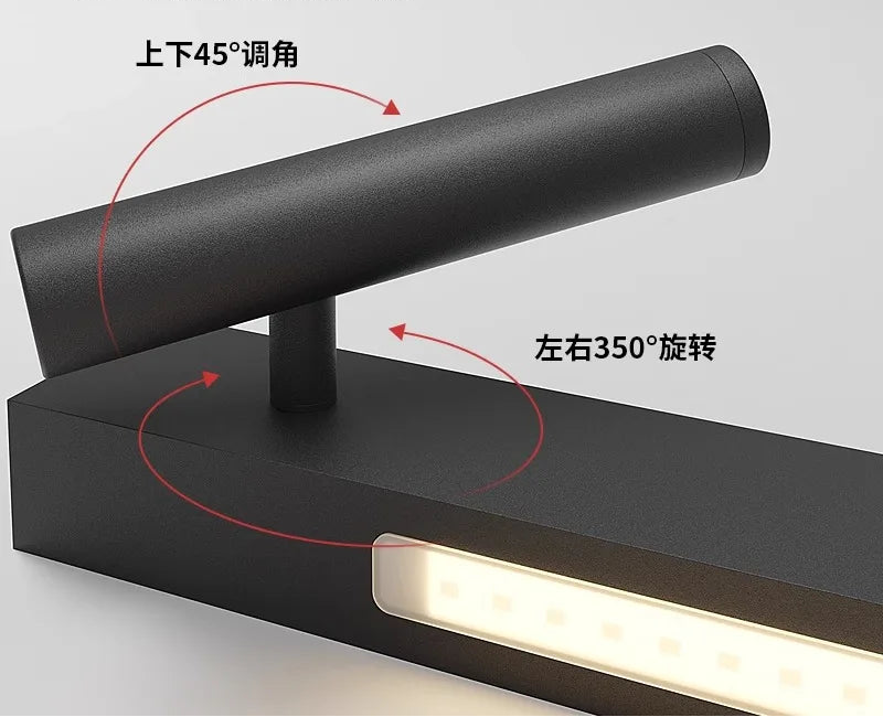 Bedroom Bedside Wall Lamp Black