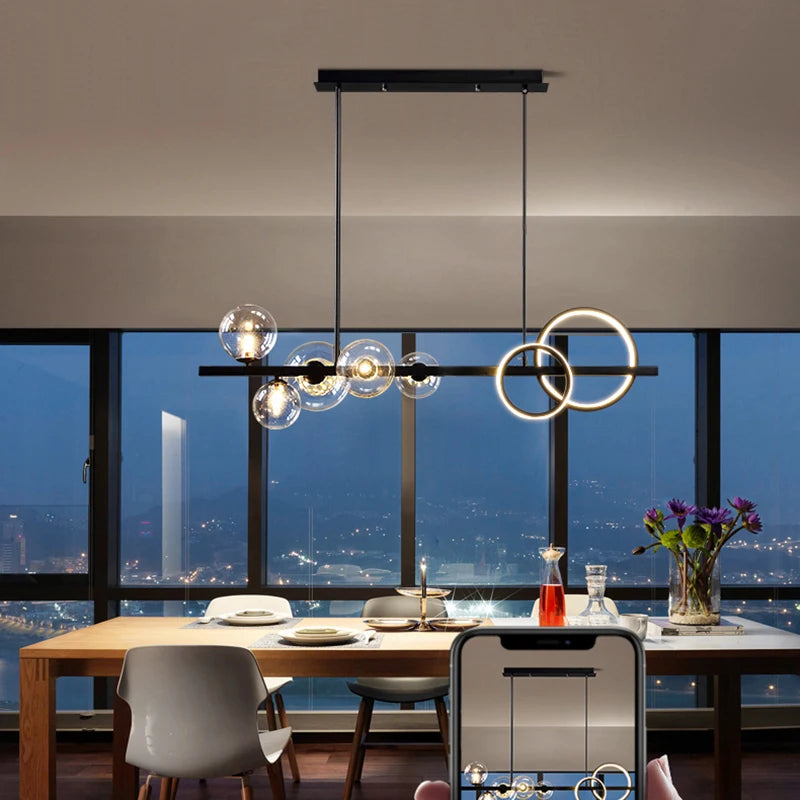 Black Ceiling Light Chandelier For Kitchen Dining Area