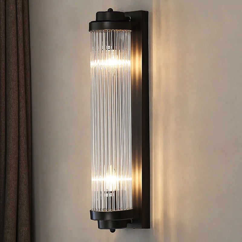 Black Crystal Wall Light