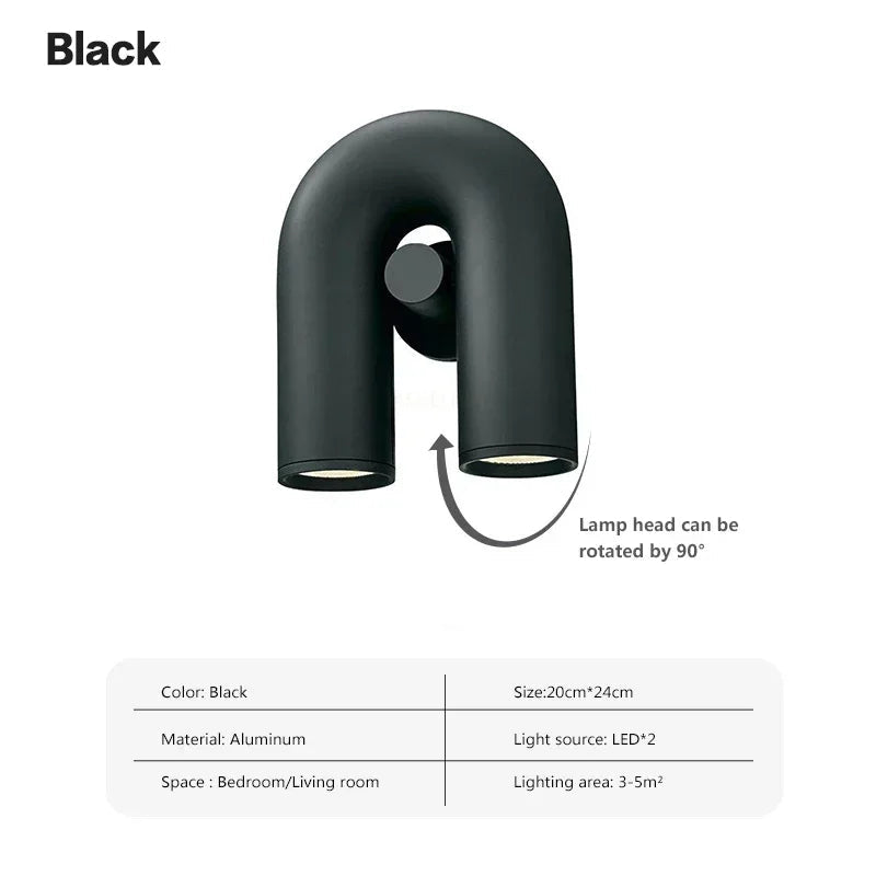 Black Italian Design Wall Lights