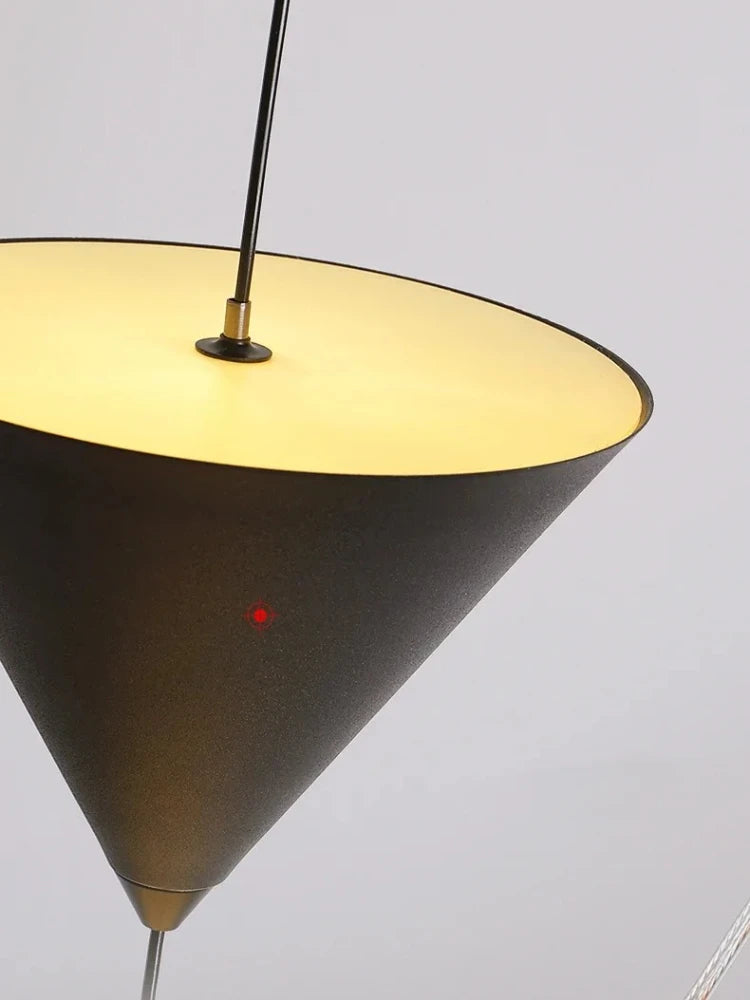 Black Minimalist Cone Pendant Lights