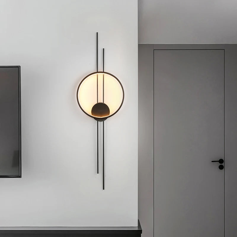 Black Minimalist Postmodern Wall Lamp