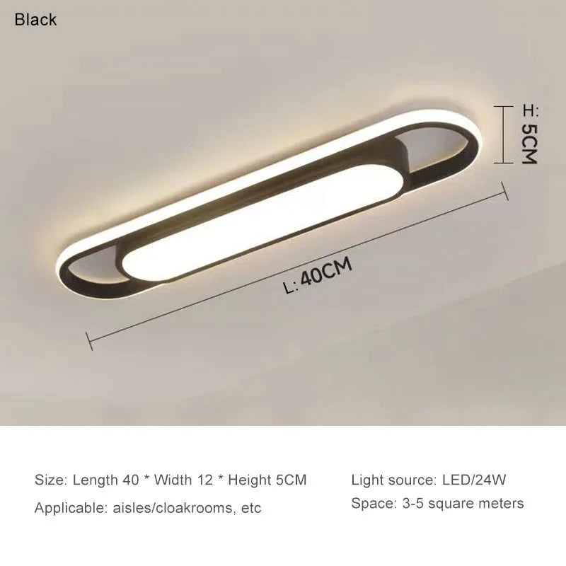 Black Modern Oval Ceiling Lights