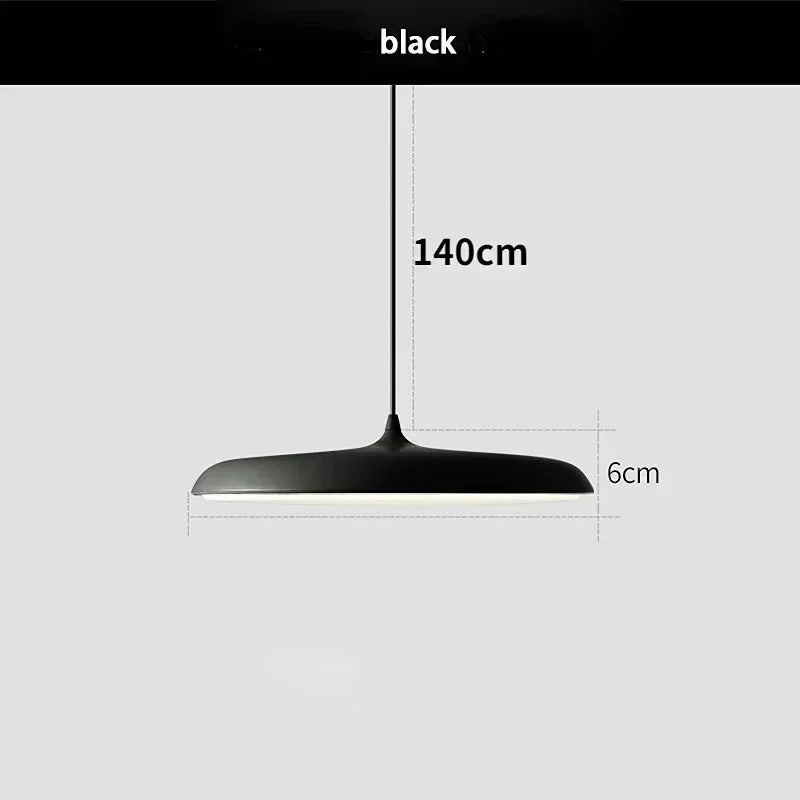 Black Modern Round Hanging Ceiling Light For Kitchen Dining Or Living Room 