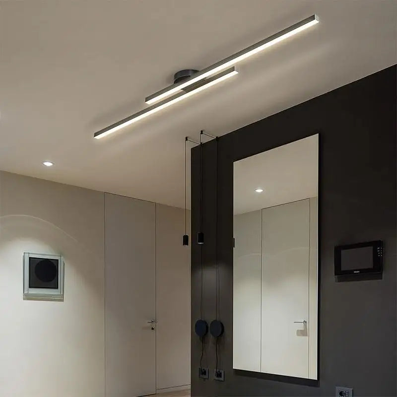 Black Modern Strip Ceiling Light