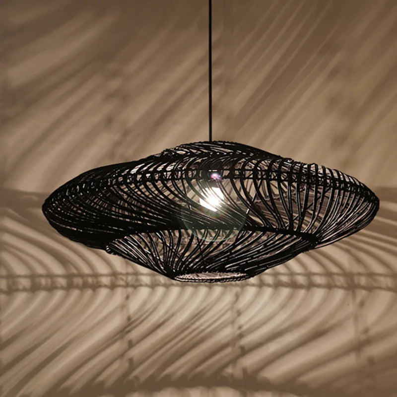 Rattan Lamps Black