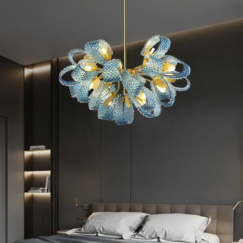 Blue Glass Ceiling Light Fixtures