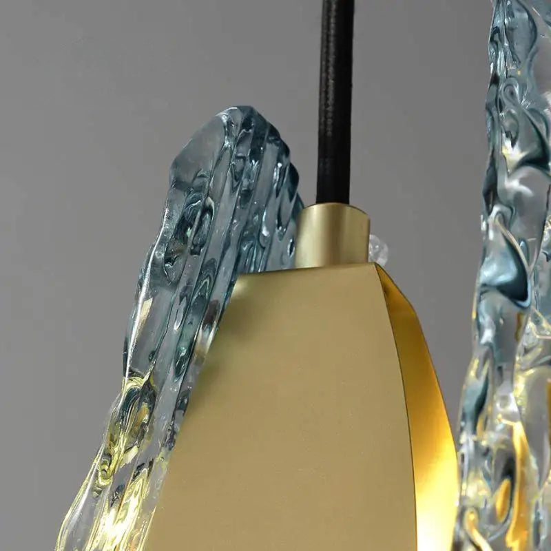 Blue Glass Pendant Light Fixtures For Bedroom