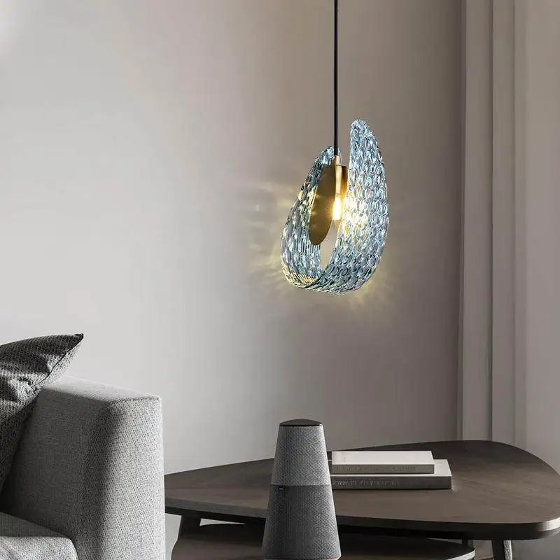 Blue Glass Pendant Lights