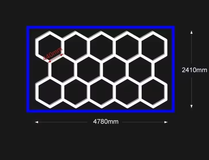 Bright Hexagon Ceiling Light For Garage Shop Hair Salon Hotel Lobby