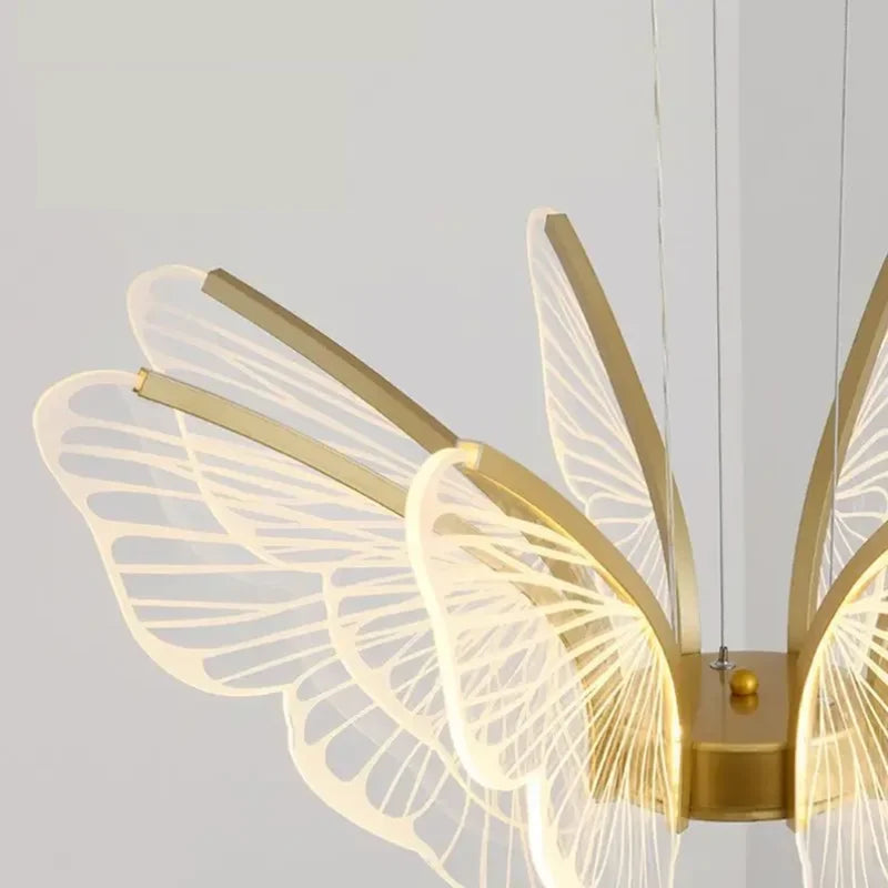 Butterfly Ceiling Lamp with Adjustable Height for Living Room