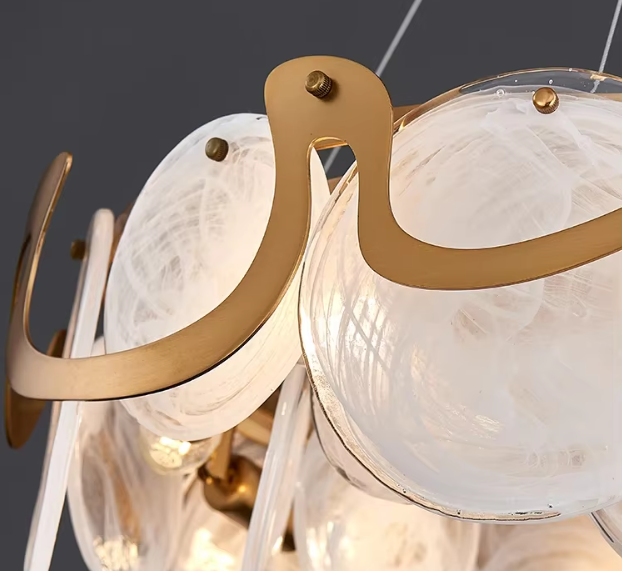 Glass Ceiling Chandelier For Modern Living Spaces