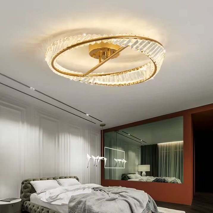Ceiling Lamp With Crystal Bedroom
