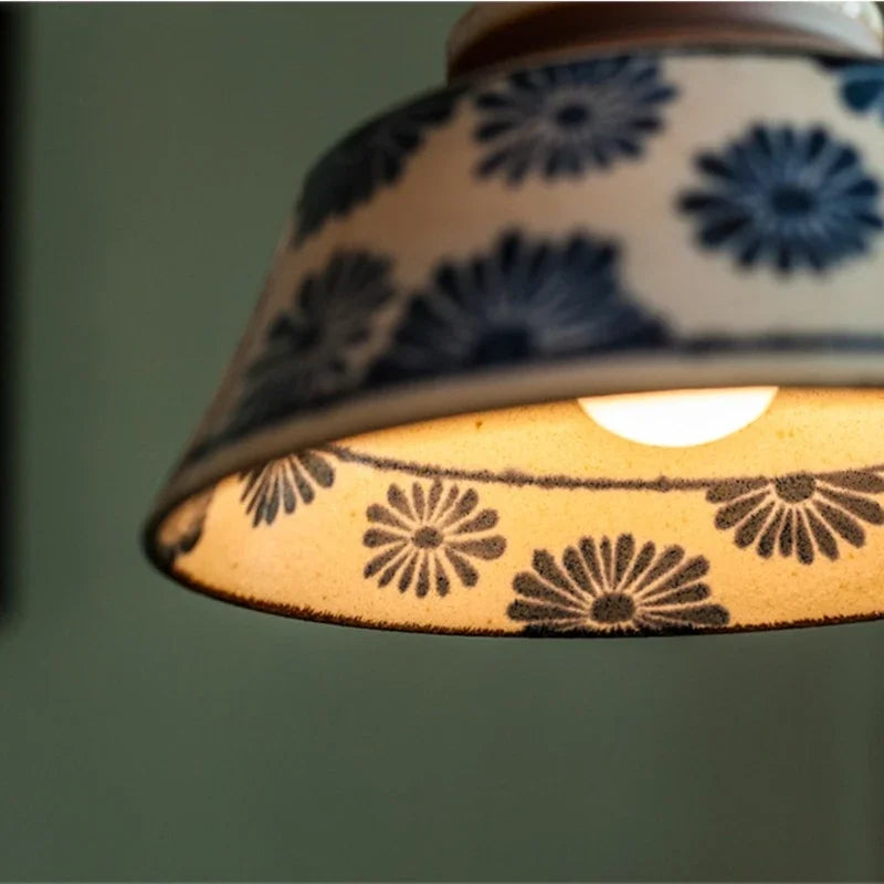 Hand-Painted Ceramic Lamp