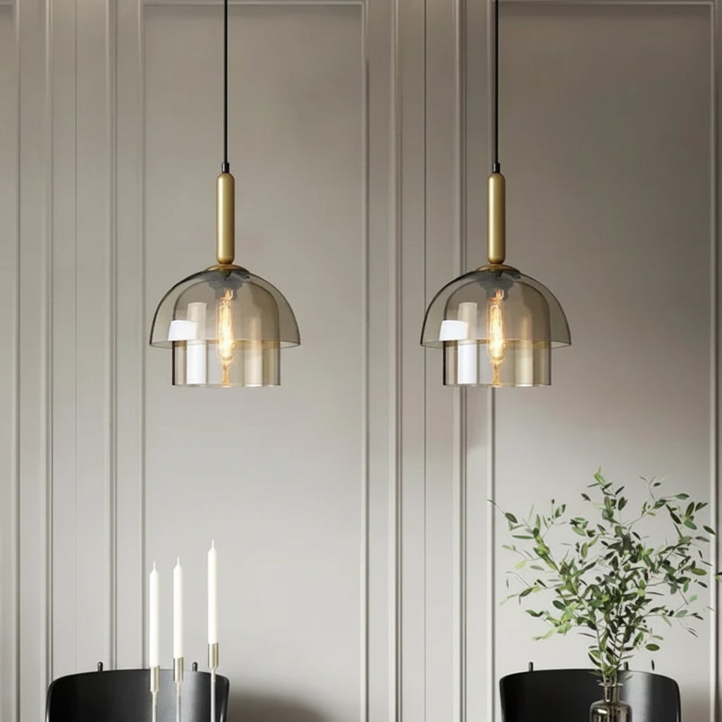 Champagne Glass Pendant Lights For Dining Room Table