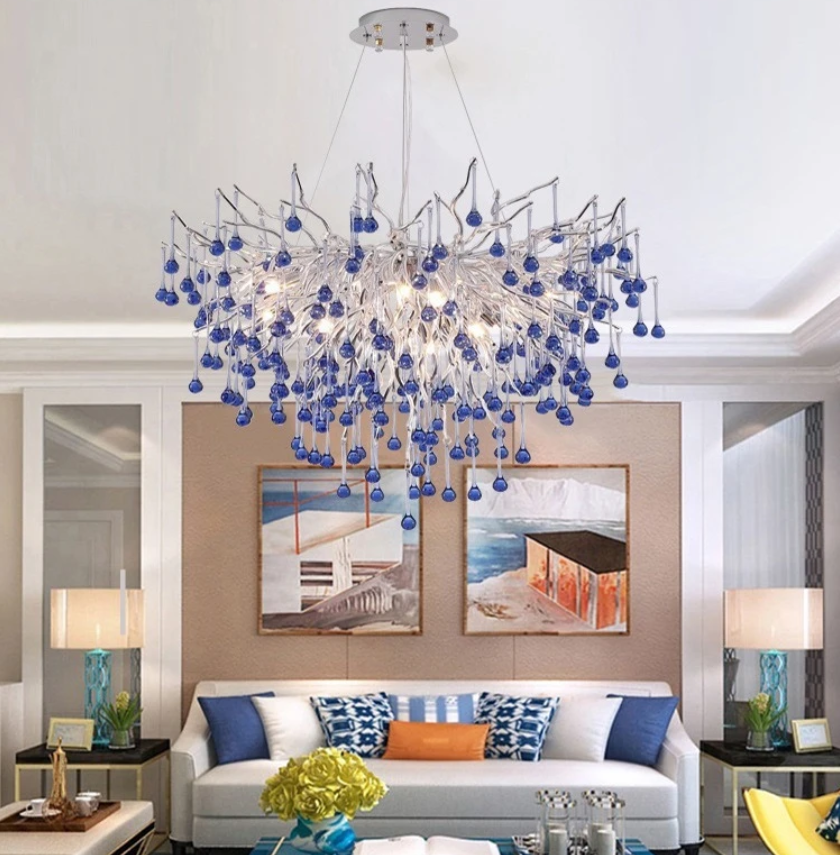 Chandeliers With Blue Crystal