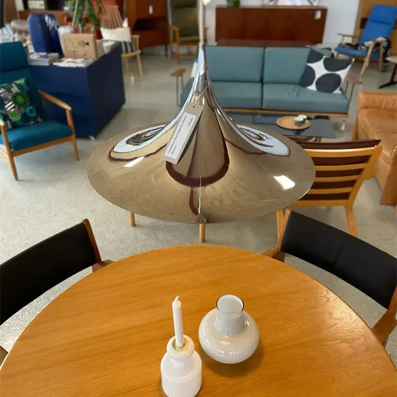 Scandinavian Design Hanging Pendant Lamp Chrome