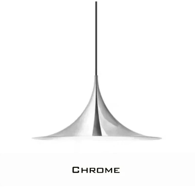 Chrome Scandinavian Design Hanging Pendant Lamp