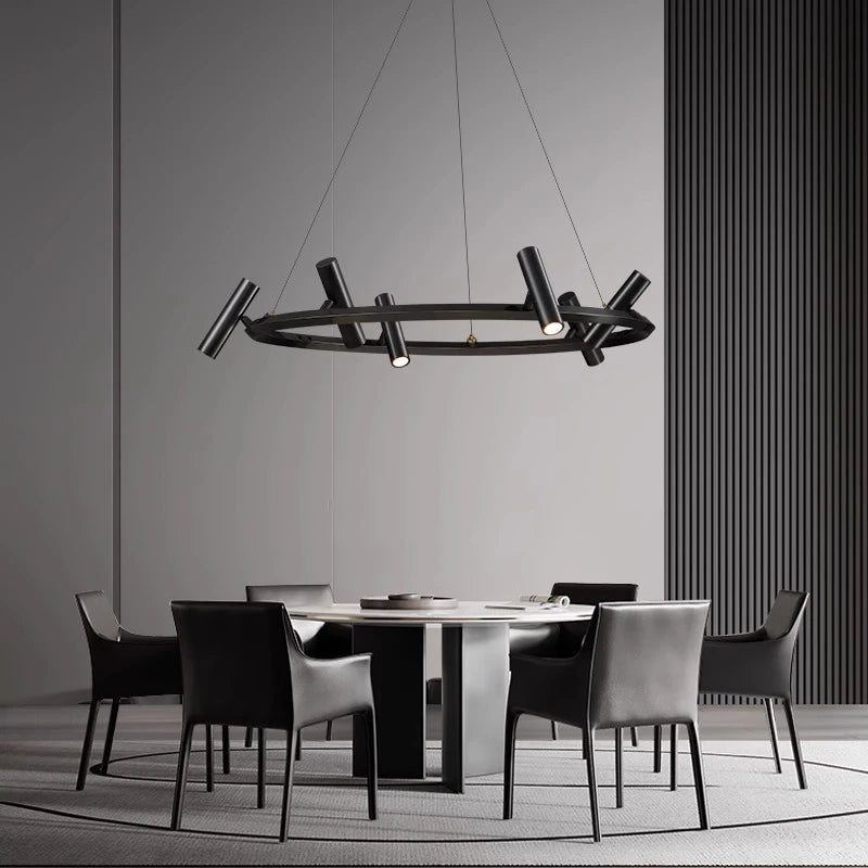 Circular Pendant Ceiling Light With Spotlights