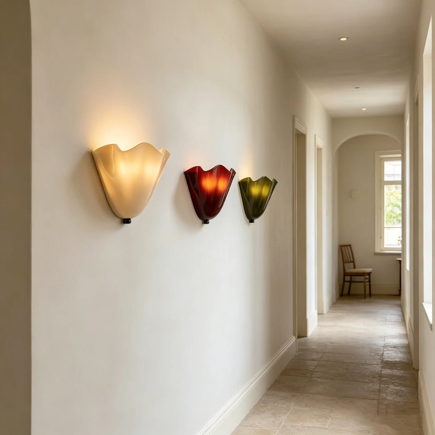 Colorful Berry Glass Wall Lamp For Corridor