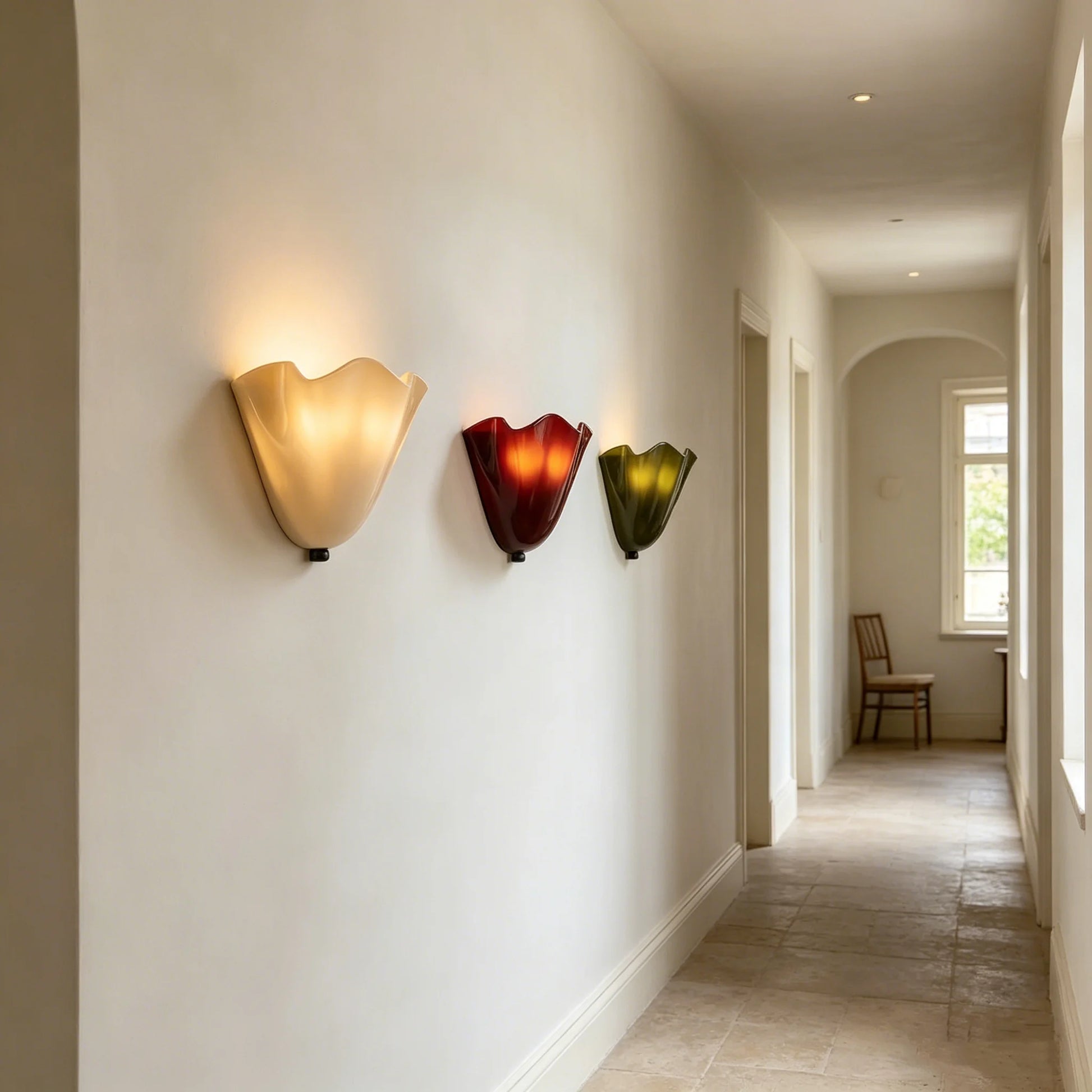 Colorful Berry Glass Wall Lamp For Corridor