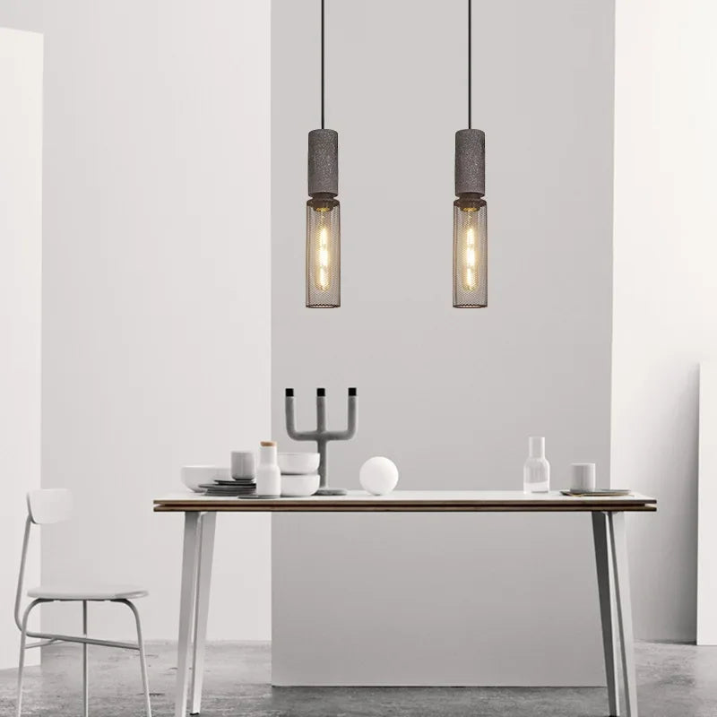 Concrete Pendant Light For Dining Room