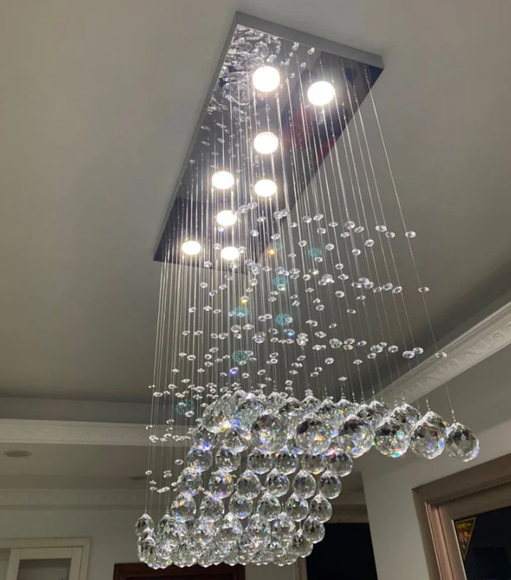 Contemporary Modern Crystal Chandelier Living Room