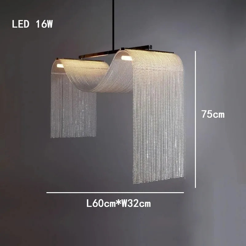 Contemporary Tassel Waterfall Chandeliers