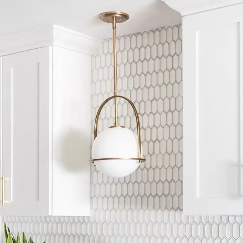 Copper Glass Ball Pendant Lights